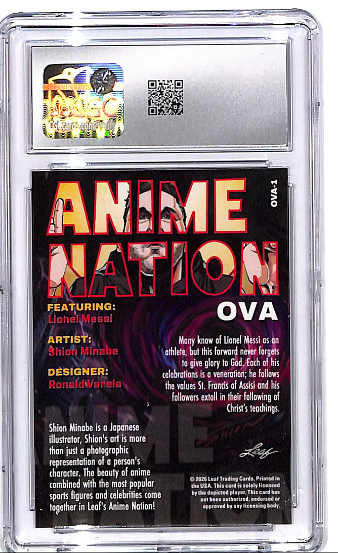 2026 Leaf Anime Nation OVA Lionel Messi CGC 10