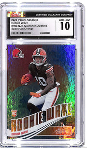 2025 Absolute Quinshon Judkins Rookie Wave Orange /75 RC CGC 10 Browns