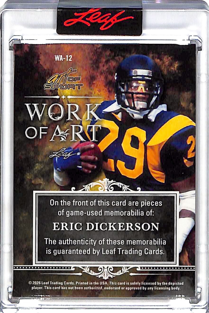 2026 Leaf Art of Sport Eric Dickerson Work of Art Jersey Relic Patch /5 Rams