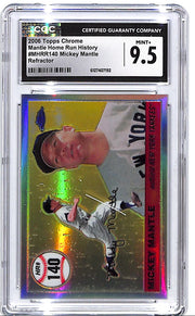2005 Topps Chrome Mickey Mantle Home Run History Refractor /500 CGC 9.5 Yankees