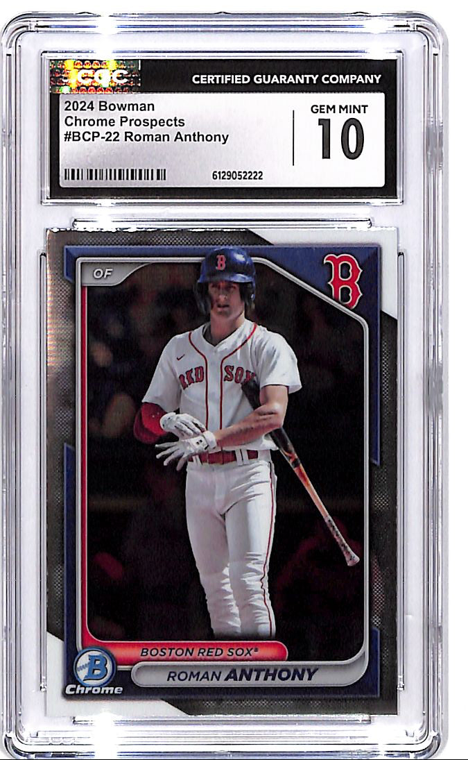 2024 Bowman Chrome Roman Anthony Prospect Rookie RC CGC 10 Red Sox