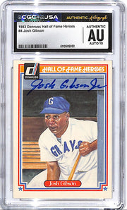 1983 Donruss Hall of Fame Heroes Josh Gibson Jr Auto Autograph CGC Authentic