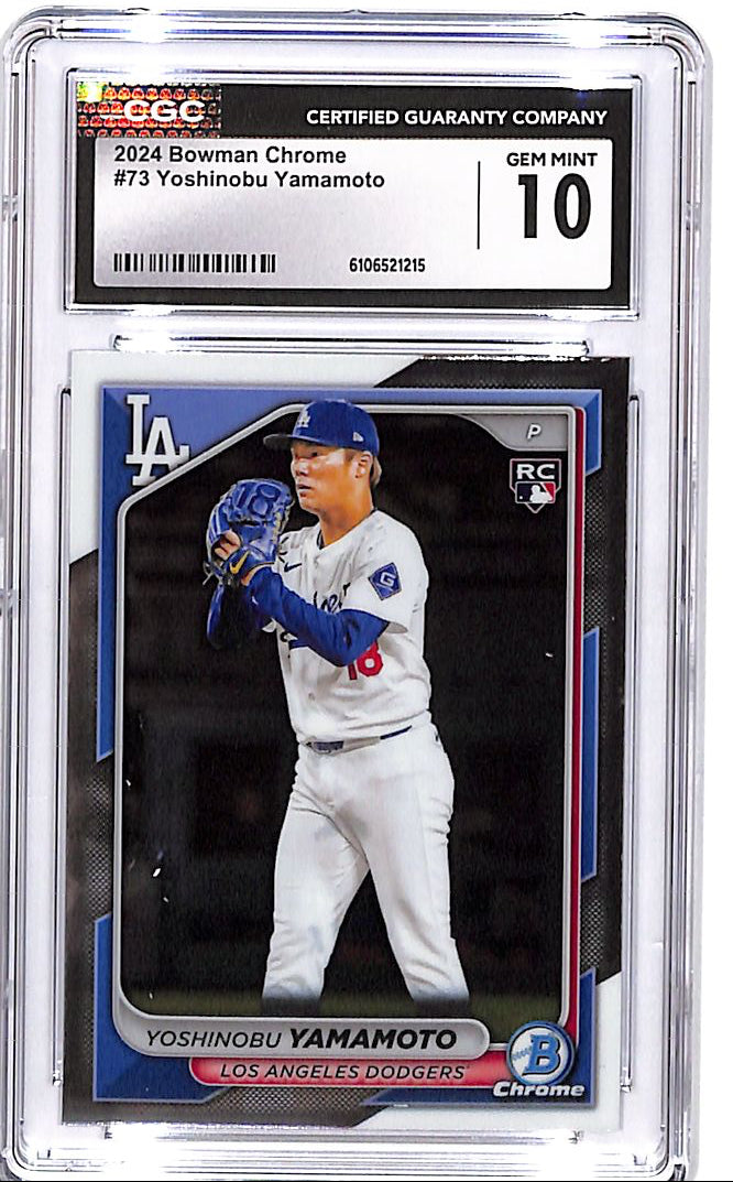2024 Bowman Chrome Yoshinobu Yamamoto Rookie RC #73 CGC 10 Dodgers