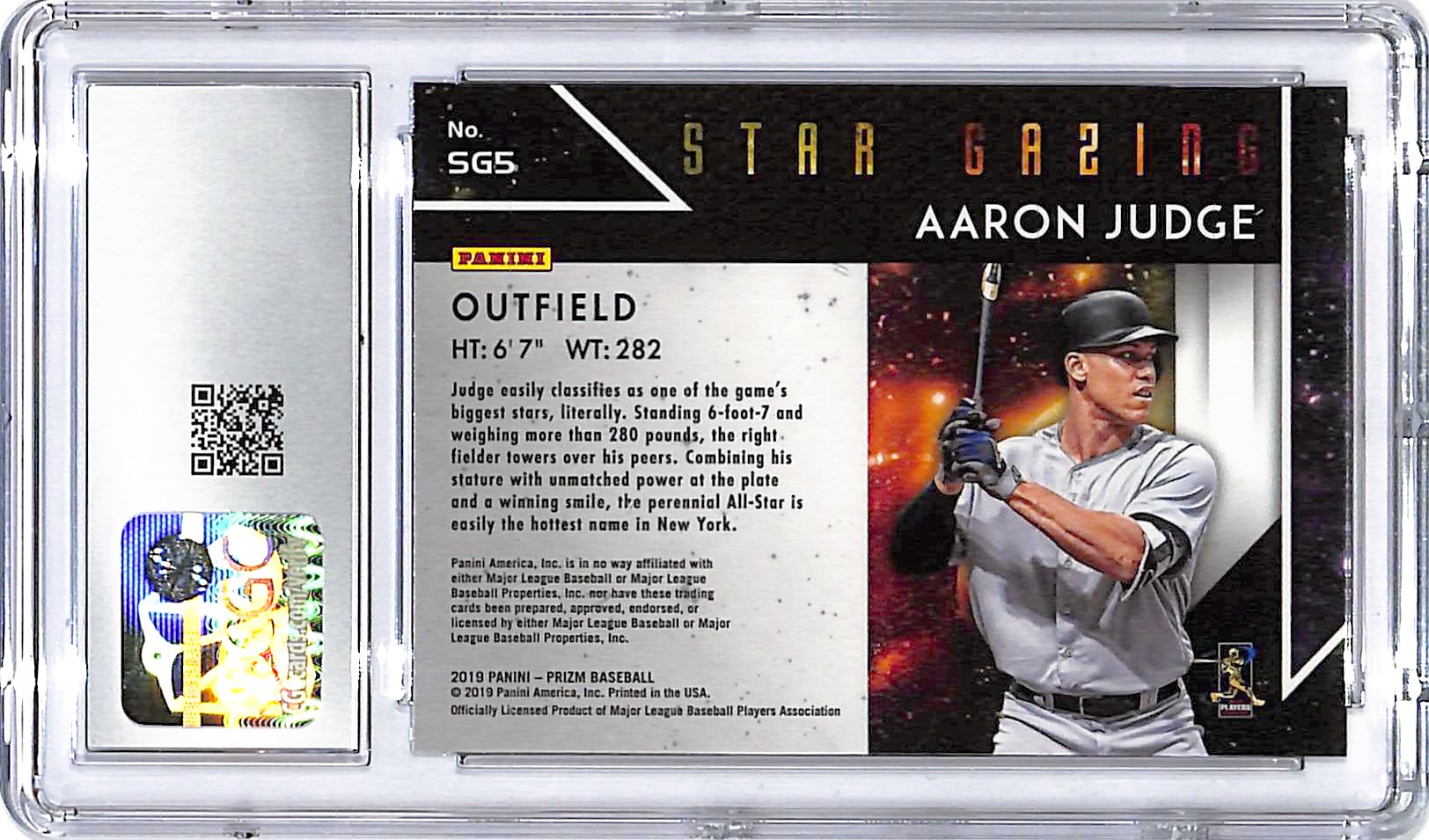 2019 Prizm Aaron Judge Star Gazing CGC 10 Yankees