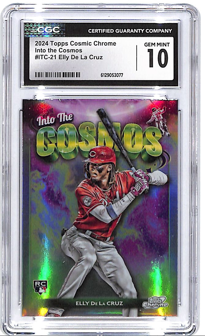 2024 Topps Chrome Cosmic Elly De La Cruz Into the Cosmos Rookie RC CGC 10 Reds