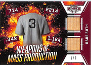 2022 Leaf Lumber Babe Ruth Bat Relic Weapons of Mass Production /2
