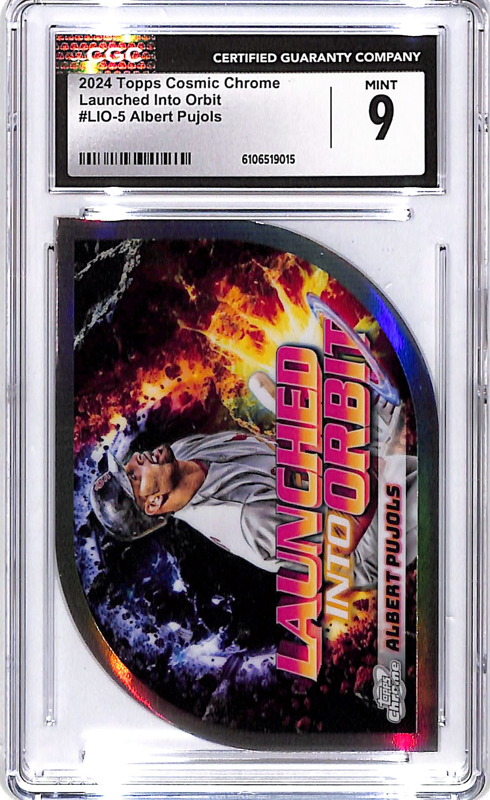 2024 Topps Chrome Cosmic Albert Pujols Launched into Orbit CGC 9 Cardinals