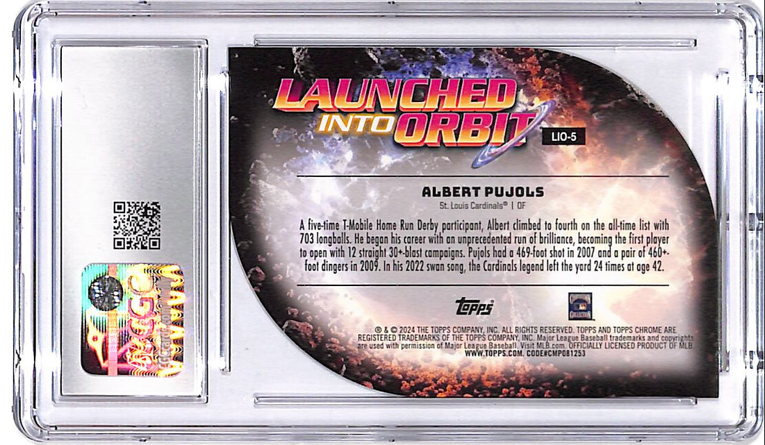 2024 Topps Chrome Cosmic Albert Pujols Launched into Orbit CGC 9 Cardinals