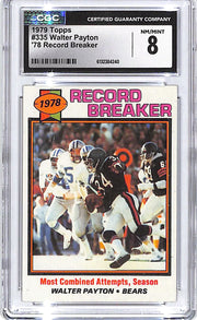 1979 Topps Walter Payton Record Breaker #335 CGC 8 Bears