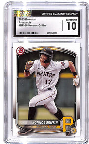 2025 Bowman Prospects Konnor Griffin Rookie RC CGC 10 Pirates