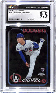 2024 Topps Chrome Yoshinobu Yamamoto Rookie RC #18 CGC 9.5 Dodgers