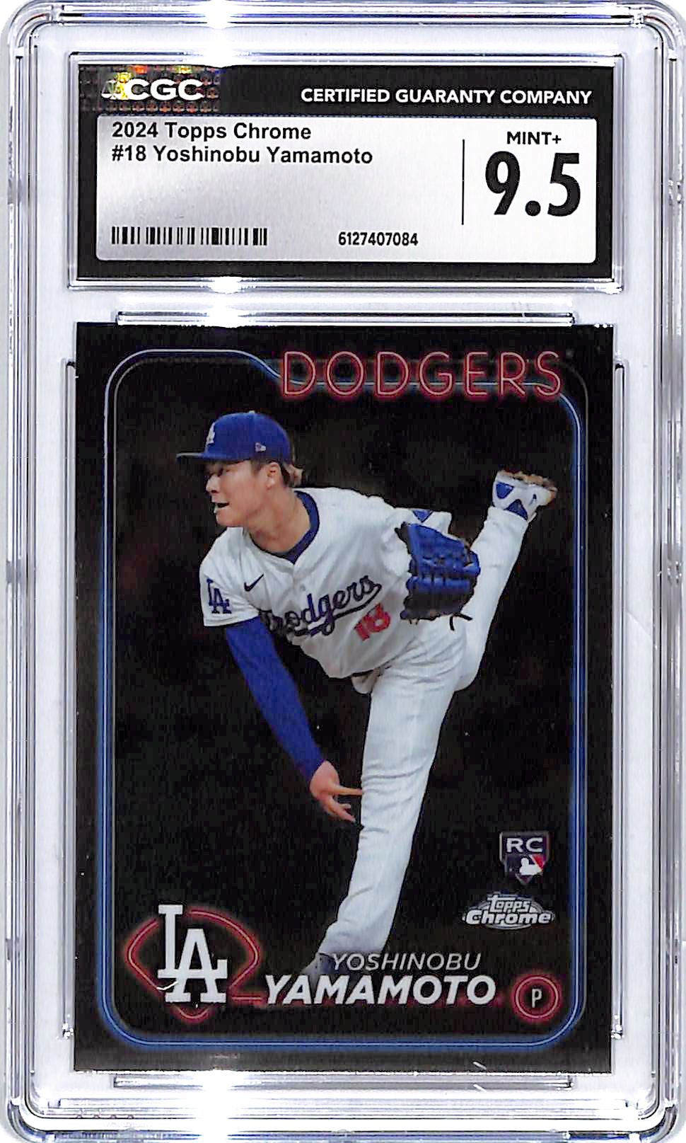 2024 Topps Chrome Yoshinobu Yamamoto Rookie RC #18 CGC 9.5 Dodgers
