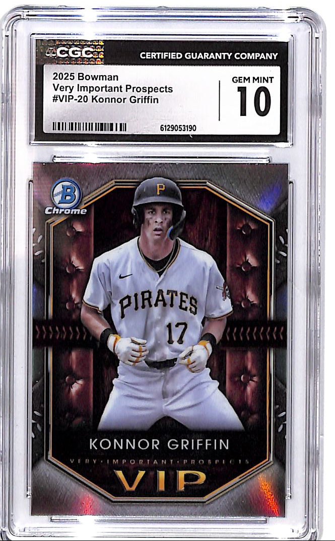 2025 Bowman Chrome Konnor Griffin Very Important Prospects Rookie RC CGC 10 Pirates