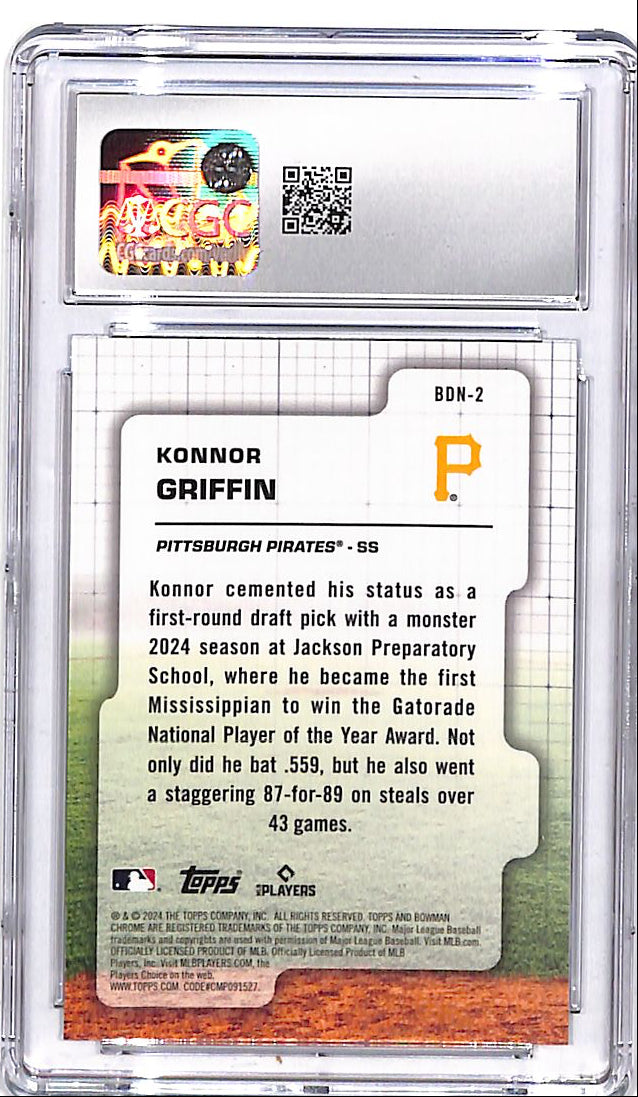 2024 Bowman Chrome Draft Konnor Griffin Draft Night Rookie RC CGC 10 Pirates