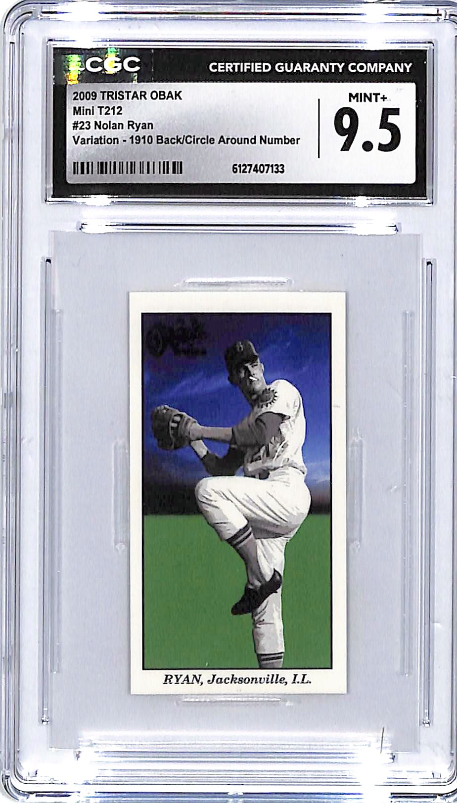 2009 Tristar Obak Nolan Ryan Variation Mini Cicle Number CGC 9.5