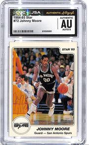 1984-85 Star Johnny Moore #72 Auto Autograph CGC Authentic Spurs