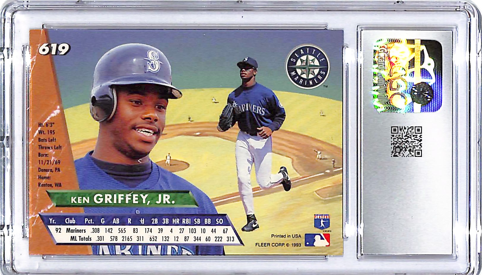 1993 Fleer Ultra Ken Griffey Jr #619 CGC 9.5 Mariners