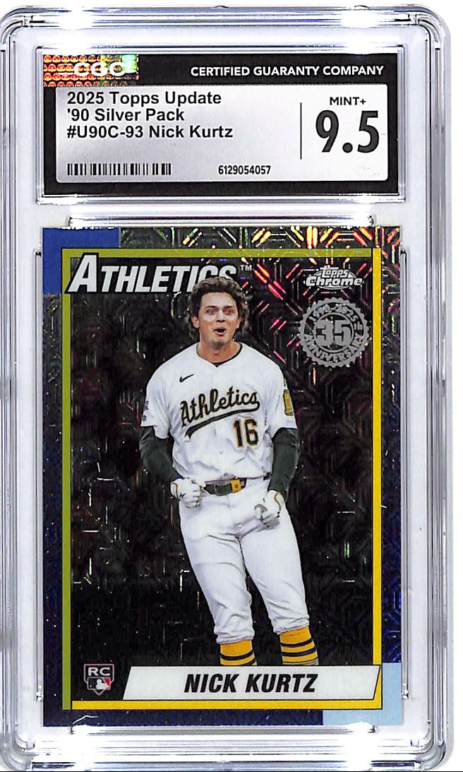2025 Topps Update Nick Kurtz Silver Pack Rookie CGC 9.5 Athletics