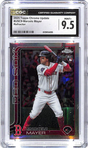 2025 Topps Chrome Update Marcelo Mayer Rookie RC Refractor CGC 9.5 Red Sox