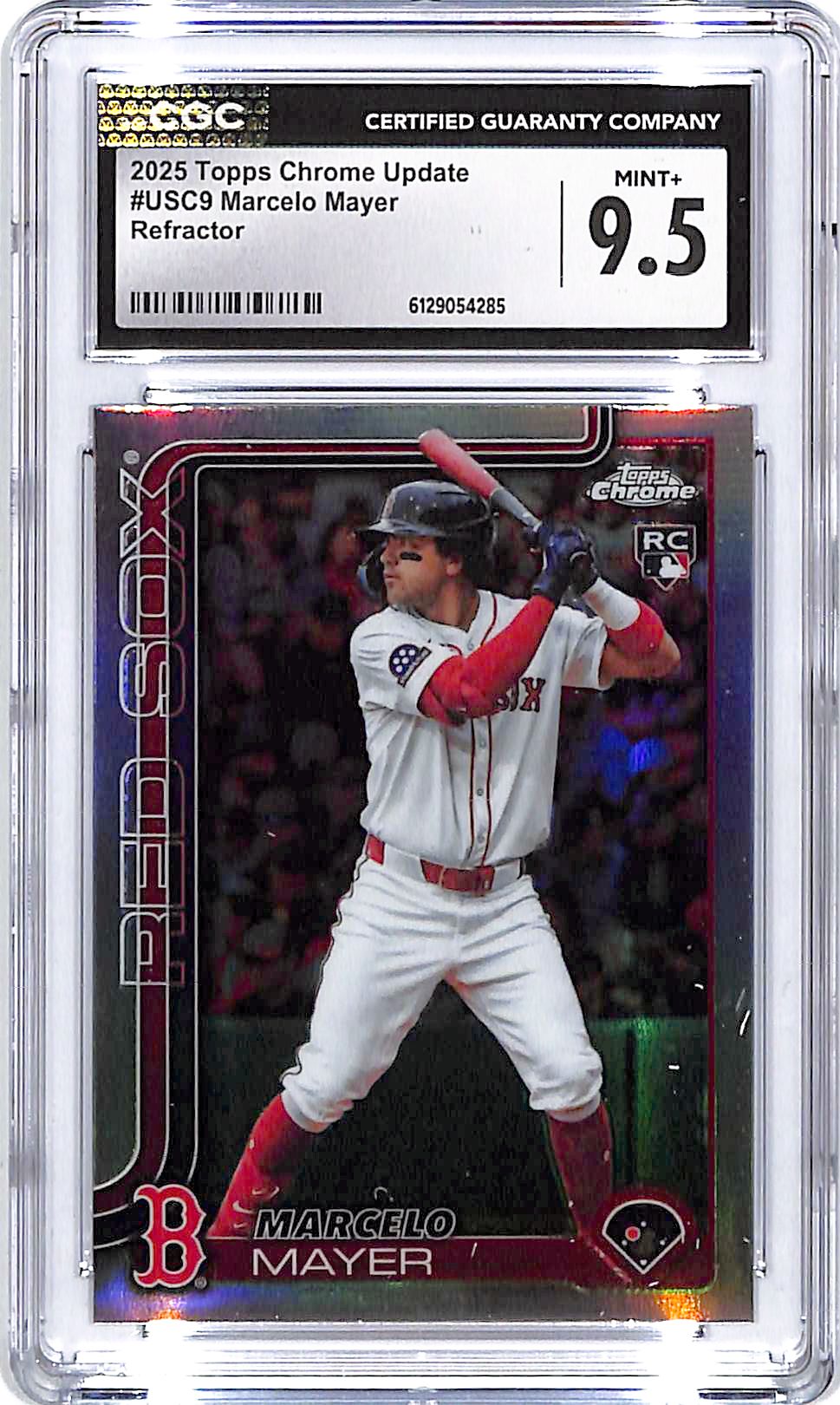 2025 Topps Chrome Update Marcelo Mayer Rookie RC Refractor CGC 9.5 Red Sox