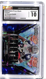 2025 Prizm Black Emmitt Smith Fractal Blue Ice /125 CGC 10 Cowboys