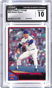 2011 Topps Lineage Nolan Ryan #55 CGC 10 Rangers Gem Mint