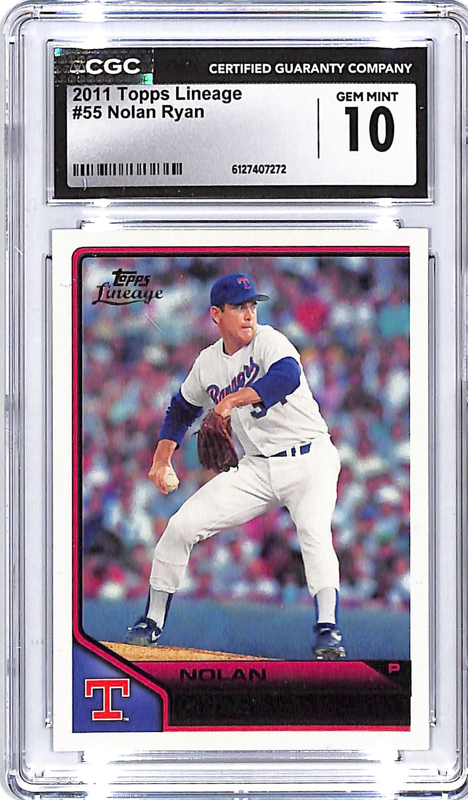 2011 Topps Lineage Nolan Ryan #55 CGC 10 Rangers Gem Mint