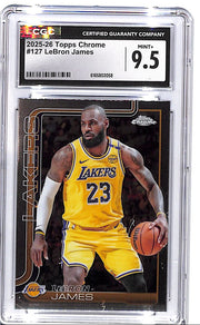 2025-26 Topps Chrome LeBron James #127 CGC 9.5 Lakers
