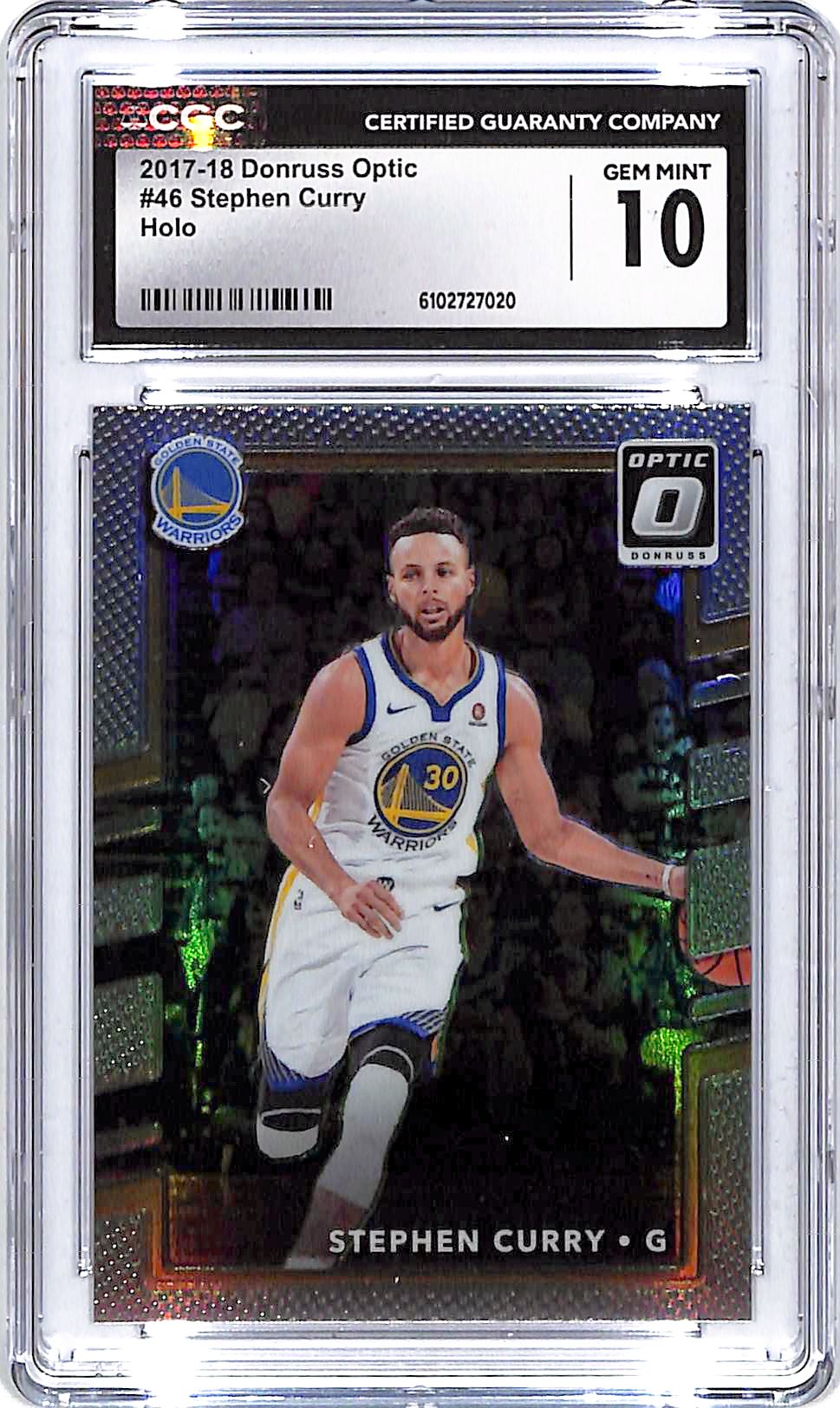2017-18 Donruss Optic Stephen Curry Holo #46 CGC 10 Warriors