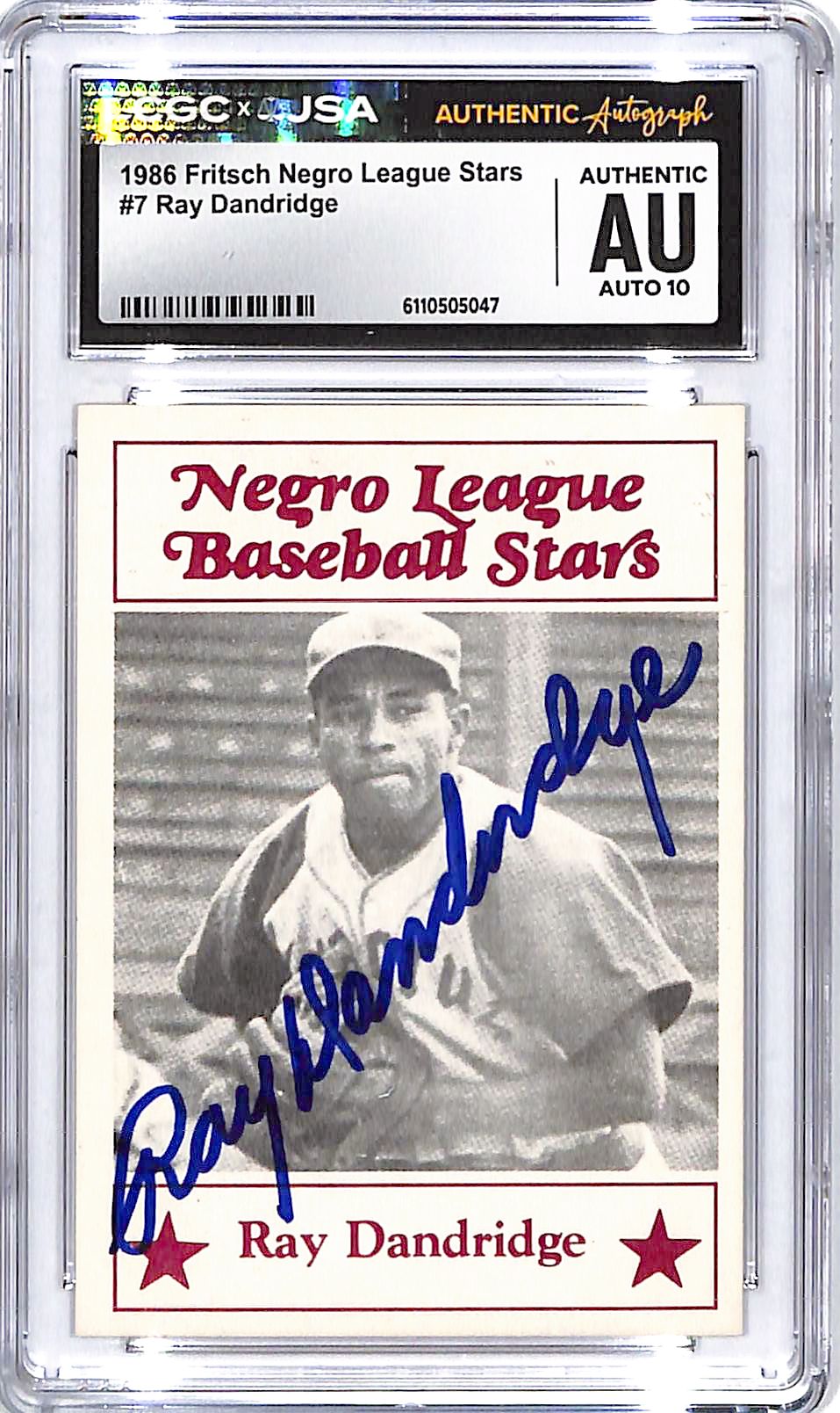 1986 Fritsch Negro league Stars Ray Dandridge Auto Autograph CGC Authentic
