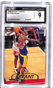 1998-99 Fleer Tradition Kobe Bryant #1 CGC 9 Lakers