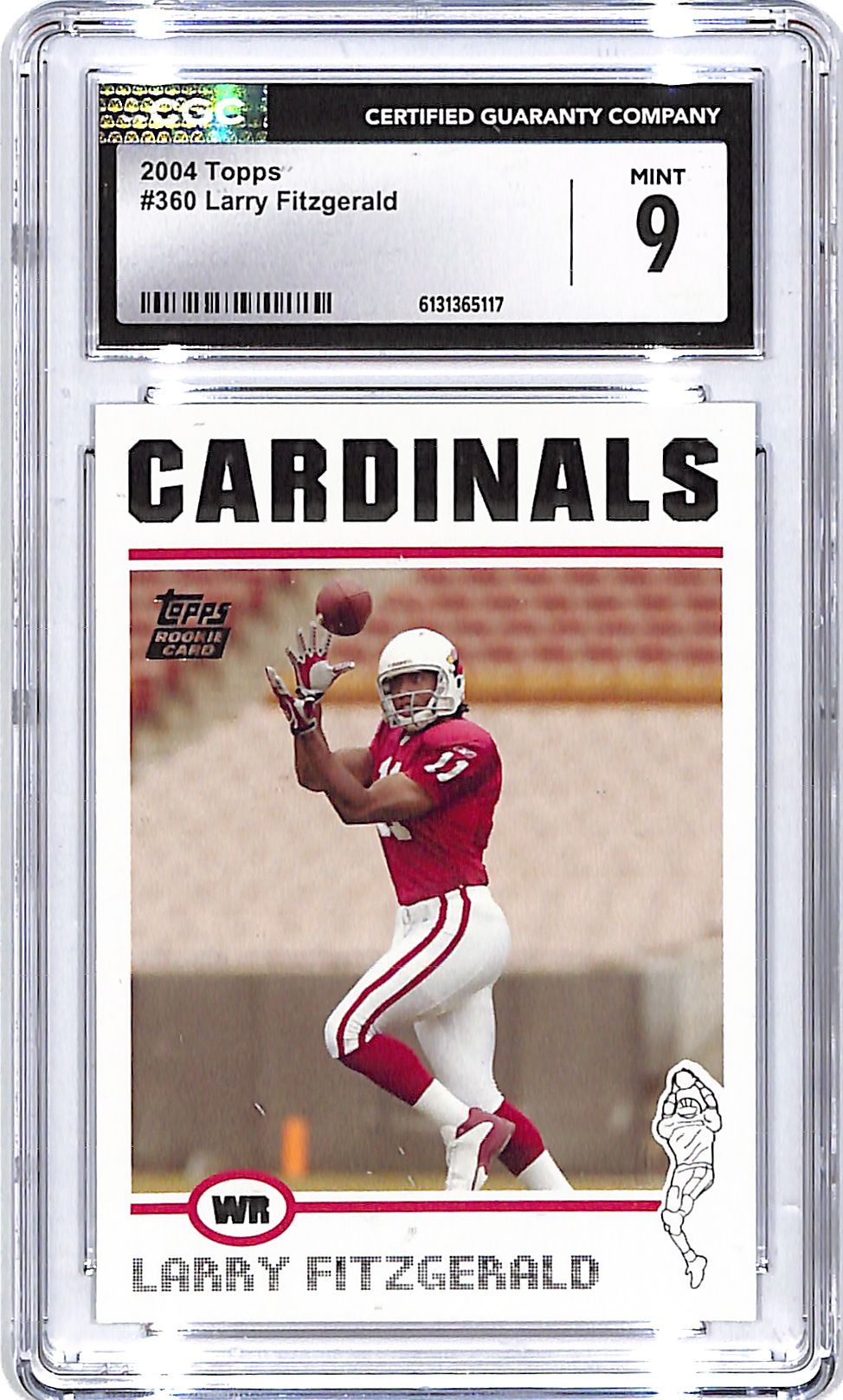 2004 Topps Larry Fitzgerald Rookie RC #360 CGC 9 Cardinals