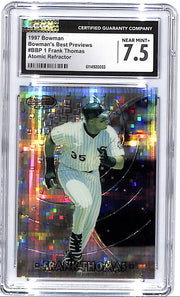 1997 Bowman Frank Thomas Bowman's Best Previews Atomic Refractor CGC 7.5