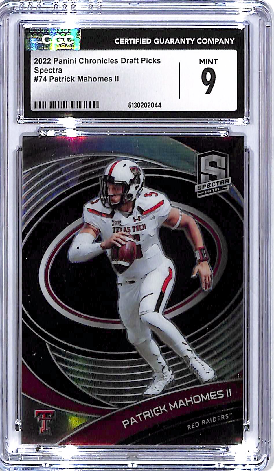 2022 Chronicles Draft Picks Patrick mahomet Spectra #74 CGC 9