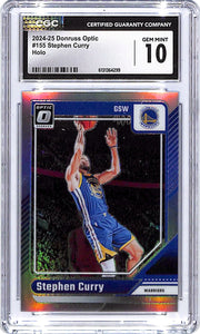 2024-25 Donruss Optic Stephen Curry Holo #155 CGC 10 Warriors
