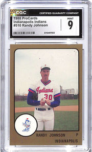 1988 ProCards Randy Johnson Indianapolis Indians Rookie RC #510 CGC 9