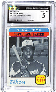 1973 Topps Hank Aaron All Time Total Base Leader #473 CGC 5 Braves
