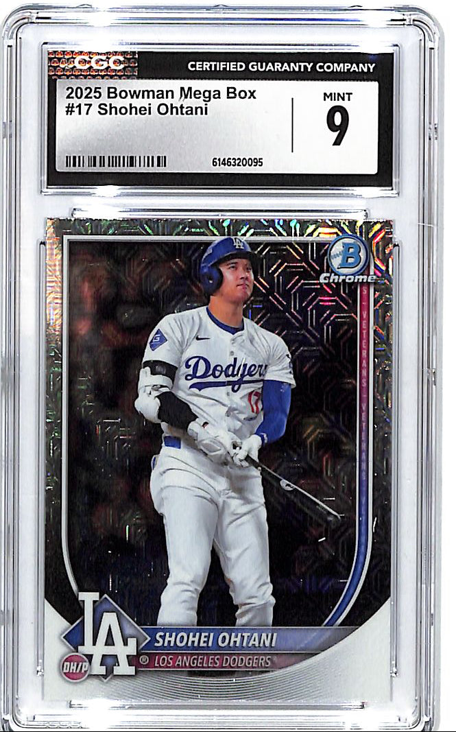 2025 Bowman Chrome Shohei Ohtani Mega Box Mojo Refractor CGC 9 Dodgers