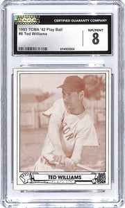 1983 TCMA 42 Play Ball Ted Williams #6 CGC 8 Red Sox