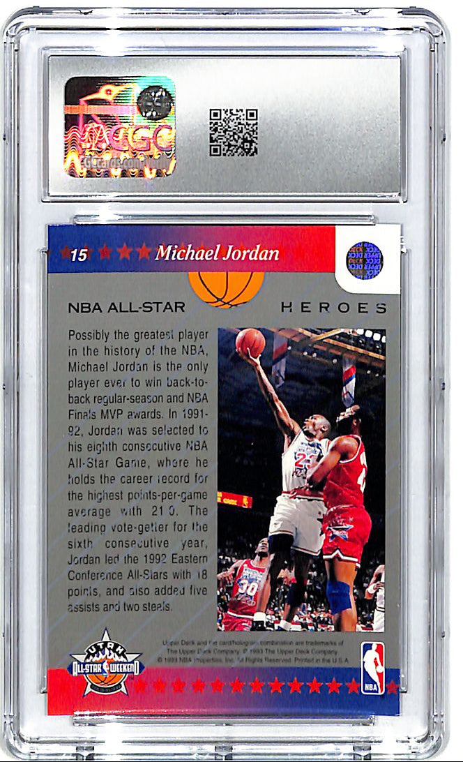1992-93 Upper Deck Michael Jordan All Star Weekend #15 CGC 9 Bulls