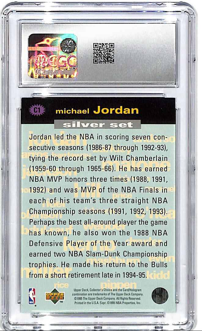 1995-96 Collectors Choice Michael Jordan You Crash the Game Silver Scoring Redemption CGC 9.5 Bulls