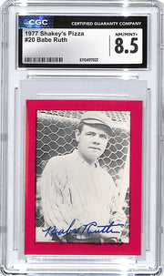 1977 Shakey's Pizza Babe Ruth #20 CGC 8.5 Yankees