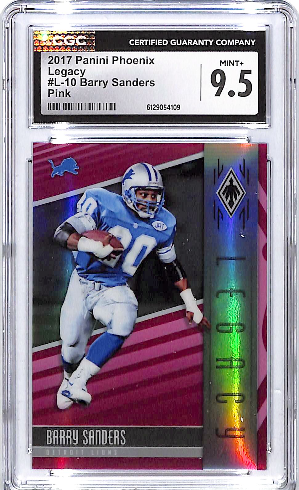 2017 Phoenix Barry Sanders Legacy Pink /199 CGC 9.5 Lions