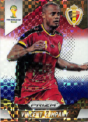 2014 Prizm World Cup Vincent Kompany Red White Blue Power Plaid #19 Belgium