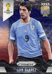 2014 Prizm World Cup Luis Suarez Red White Blue Wave #194 Uruguay