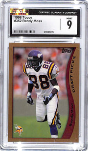 1998 Topps Randy Moss Rookie RC #352 CGC 9 Vikings