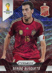 2014 Prizm World Cup Sergio Busquets Red White Blue Wave #174 Spain