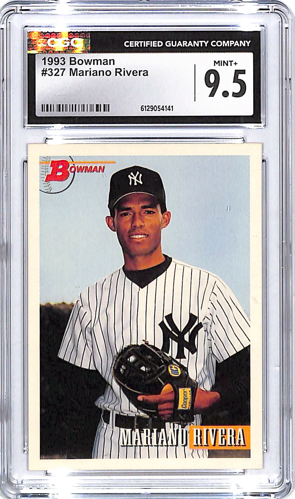 1993 Bowman Mariano Rivera Rookie RC #327 CGC 9.5 Yankees