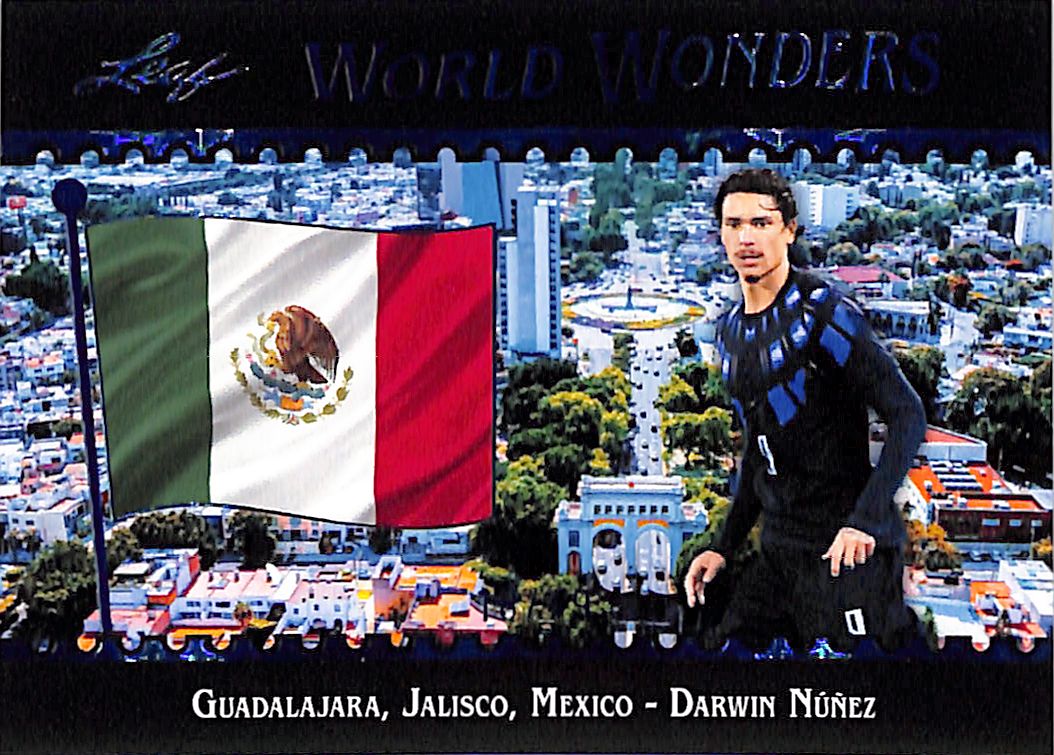 2026 Leaf World Wonders Darwin Nunez Blue /49 Uruguay
