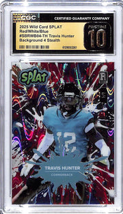 2025 Wild Card Splat Travis Hunter Red White Blue Rookie 1/1 CGC 10 Pristine